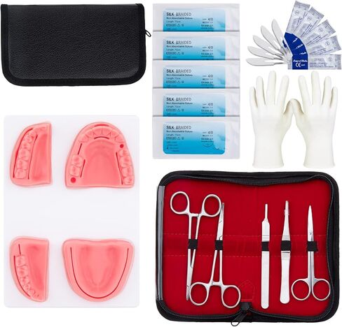 Dental Oral Practice Kit - Dental Training Kit with 4 Soft Silicone Oral Pad - 25 Pcs Set Practice Kit for Dentist Practice & Assistant Student Training in Saudi Arabia