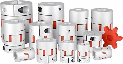 سبائك الألومنيوم رمح اقتران تتحمل 08mm إلى 9.525mm D35mm L50mm أعلى سلك المشبك اقتران البرقوق اقتران عزم الدوران العالي التشفير اقتران الألومنيوم اقتران نجمة in Kuwait
