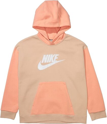 Nike Girl's Sportswear BF Pullover Hoodie (Little Kids/Big Kids) Shimmer/Apricot Agate/White S (8-9 Big Kid) in Saudi Arabia