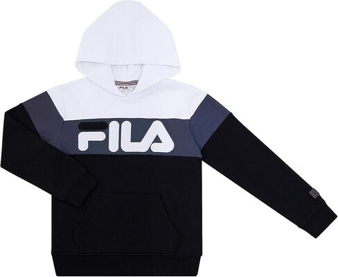 سويت شيرت من الصوف المصقول بغطاء للرأس للجنسين للأولاد والبنات من Fila Heritage مع غطاء للرأس ملابس أطفال in Saudi Arabia