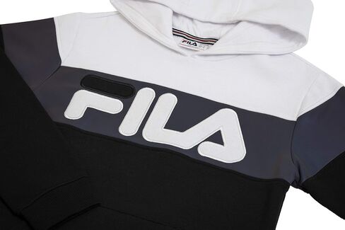 سويت شيرت من الصوف المصقول بغطاء للرأس للجنسين للأولاد والبنات من Fila Heritage مع غطاء للرأس ملابس أطفال in Saudi Arabia