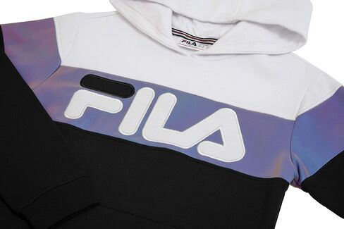 سويت شيرت من الصوف المصقول بغطاء للرأس للجنسين للأولاد والبنات من Fila Heritage مع غطاء للرأس ملابس أطفال in Saudi Arabia