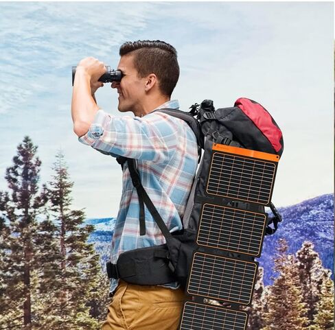 FlexSolar 40W USB Foldable Solar Panel Chargers 18W USB-A USB-C Portable Power Emergency ETFE Monocrystalline Small Panels IP67 Waterproof Camping Hiking Backpacking for Phones Power Banks Tablets in Saudi Arabia