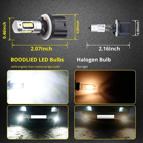 Boodled 9-30V 1200LM 880 890 892 893 899 LED مصابيح ضباب LED فائقة السطوع 4014 30-SMD رقائق LED بديلة لمصابيح الضباب أو مصابيح DRL، 6000K-6500K، زينون أبيض (عبوتان). in Kuwait