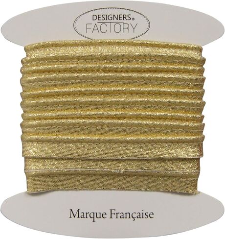 زخرفة أنابيب معدنية ذهبية أو فضية - جودة جميلة - سلك لحام حواف الأنابيب - سلك أنابيب لوركس للوسائد أو الوسائد أو الملابس (بمقدار 5.46 ياردة، فضي) in Kuwait