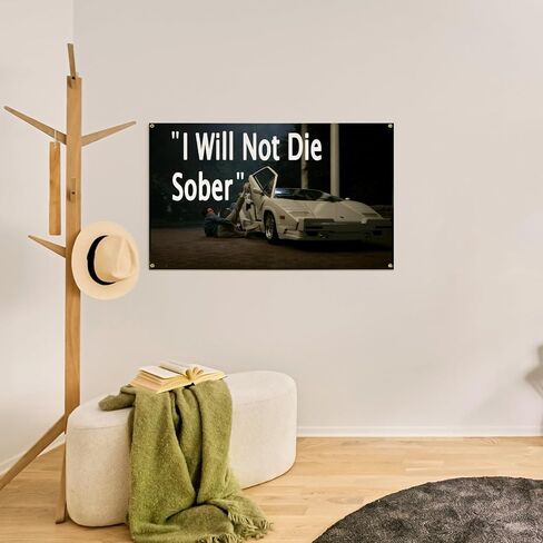 I Will Not D-ie Sober Funny Tapestry 3X5 Feet Retro Tapestry Poster Durable Wall Tapestry Popular Art Home Decoration in Saudi Arabia