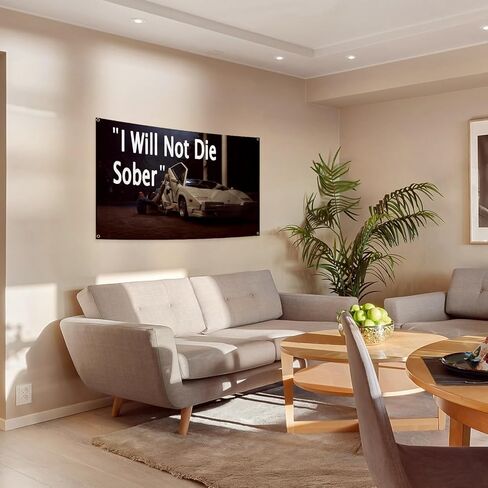 I Will Not D-ie Sober Funny Tapestry 3X5 Feet Retro Tapestry Poster Durable Wall Tapestry Popular Art Home Decoration in Saudi Arabia