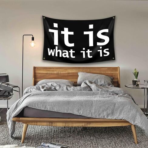 Funny Tapestry with the Slogan 'it is what it is' Meme Tapestry 3x5 Feet for Bedroom Living Room Decor College Dorm Room Indoor & Outdoor Decoration in Saudi Arabia