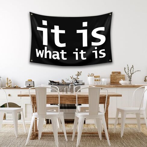Funny Tapestry with the Slogan 'it is what it is' Meme Tapestry 3x5 Feet for Bedroom Living Room Decor College Dorm Room Indoor & Outdoor Decoration in Saudi Arabia