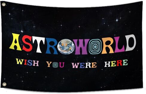 Astroworld العلم 3x5 قدم مضحك ميمي نسيج كلية غرفة النوم فراط الرجال كهف جدار العلم الأطراف هدية in Kuwait