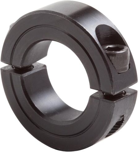2C-050X10 طوق تثبيت فولاذي مكون من قطعتين مع برغي مجموعة 8 بوصة - 32 بوصة × 1/2 بوصة، طلاء أكسيد أسود، حجم التجويف 1/2 بوصة، 1-1/8 بوصة OD (عبوة من 10) in Saudi Arabia