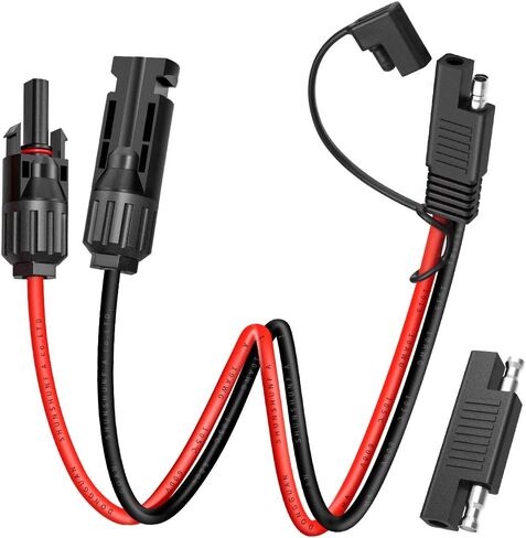 ELECTOP Solar Panel Connector Cable, 10AWG SAE Connector to Male & Female Solar Connectors PV Extension Cable Wire for RV Solar Panel DC Power Battery Charger with SAE Polarity Reverse Adapter in Saudi Arabia