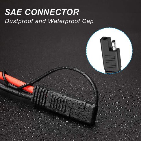 ELECTOP Solar Panel Connector Cable, 10AWG SAE Connector to Male & Female Solar Connectors PV Extension Cable Wire for RV Solar Panel DC Power Battery Charger with SAE Polarity Reverse Adapter in Saudi Arabia