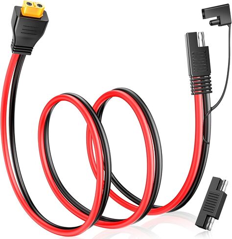 ELECTOP Solar Panel Connector Cable, 10AWG SAE Connector to Male & Female Solar Connectors PV Extension Cable Wire for RV Solar Panel DC Power Battery Charger with SAE Polarity Reverse Adapter in Saudi Arabia