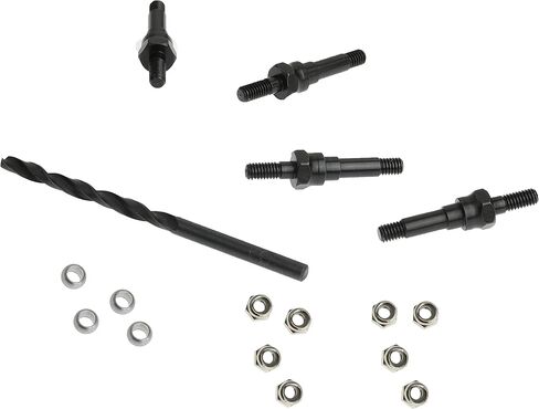 محطة RC RC مأزق الصدمات الفولاذية لأجزاء ترقية Arrma 1/8 Kraton Typhon Talion Notorious Outcast 1/7 Felony Infraction Limitless Mojave 6S BLX 4 قطع باللون الأسود in Kuwait