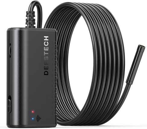 منظار DEPSTECH اللاسلكي، IP67 مقاوم للماء واي فاي بوريسكوب التفتيش 2.0 ميجابيكسل HD كاميرا ثعبان للهواتف الذكية Android وiOS، iPhone، iPad، Samsung - أسود (11.5FT) in Kuwait