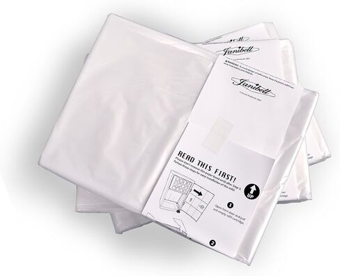 Polyethylene Biodegradable 15 Gallon Waste Can Liner, Flat Seal, for 400 Series Waste Disposal System, White, 0.70 Mil, 17.75" x 11.5" x 8" (Set of 10 Linear Tubes) in Saudi Arabia