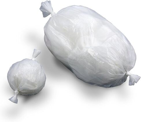 Polyethylene Biodegradable 15 Gallon Waste Can Liner, Flat Seal, for 400 Series Waste Disposal System, White, 0.70 Mil, 17.75" x 11.5" x 8" (Set of 10 Linear Tubes) in Saudi Arabia