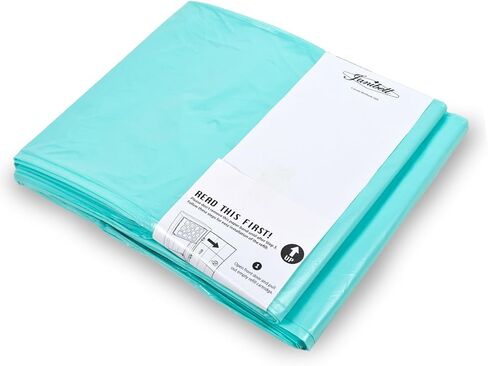 Polyethylene Biodegradable 15 Gallon Waste Can Liner, Flat Seal, for 400 Series Waste Disposal System, White, 0.70 Mil, 17.75" x 11.5" x 8" (Set of 10 Linear Tubes) in Saudi Arabia