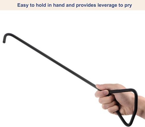 2pcs 39.4" Manhole Hook Versatile Manhole Cover Lifter Heavy Loading Carbon Steel Lid Puller With Rotated Handle for Manhole Covers & Storm Drain Cover, Black in Saudi Arabia