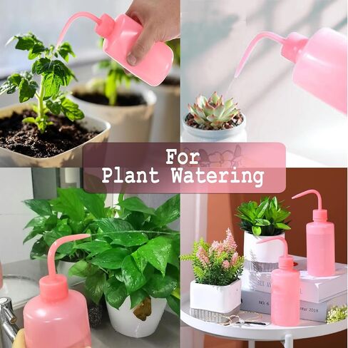 Sotica Wash Bottles - 3pcs Pink Squeeze Bottles 8oz tattoo bottles 250ml Narrow Mouth Squirt Bottles with Scale Labels Spray Bottles for Tattoo Medical Lab Succulent Watering Lash Extension Supplies in Saudi Arabia