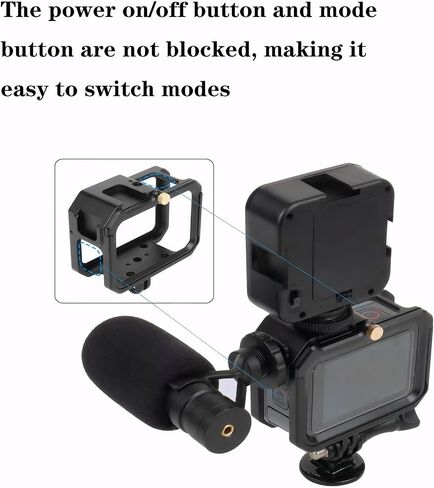 حافظة من الألومنيوم لكاميرا GoPro Hero 12/11/10/9، قفص معدني متين مع غطاء منزلق، قفص فيديو بإطار معدني قوي للحماية in Kuwait
