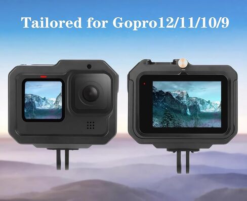 حافظة من الألومنيوم لكاميرا GoPro Hero 12/11/10/9، قفص معدني متين مع غطاء منزلق، قفص فيديو بإطار معدني قوي للحماية in Kuwait