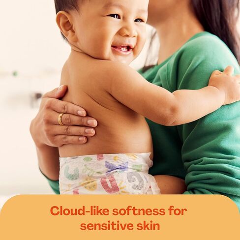 حفاضات Hello Bello، مقاس 4 (22-37 رطلاً) - 74 حفاضة أطفال فاخرة للاستعمال مرة واحدة بتصميمات القرود والسلاحف - مضادة للحساسية مع ملمس ناعم يشبه القماش in Kuwait