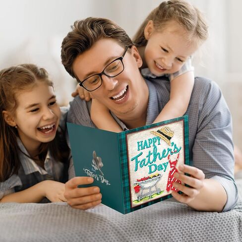 8 مجموعات من بطاقات الفن الماسي لعيد الأم، مجموعة DIY لعيد الأم والأب، أحبك شكرًا لك، بطاقات تهنئة فنية ماسية خماسية الأبعاد، هدايا فنية للعائلة الأم والأب in Kuwait