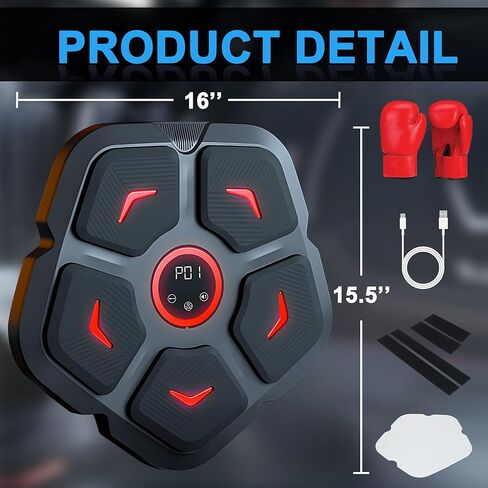 آلة الملاكمة الموسيقية آلة الملاكمة الذكية المثبتة على الحائط آلة تمرين الموسيقى الملاكمة اللكم حصيرة معدات تدريب الملاكمة المنزلية in Kuwait