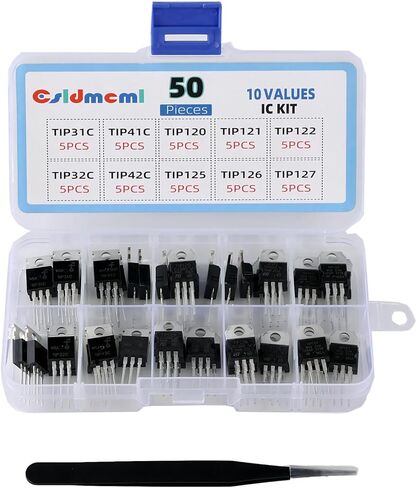 10 قيم 50 قطعة من ترانزستور الطاقة الفوقي السيليكون TIP31C TIP32C TIP41C TIP42C TIP120 TIP121 TIP122 TIP125 TIP126 TIP127 مجموعة متنوعة من ترانزستورات دارلينجتون TIP in Kuwait