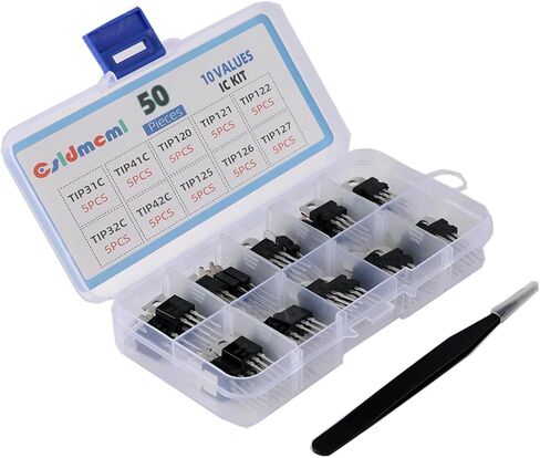 10 قيم 50 قطعة من ترانزستور الطاقة الفوقي السيليكون TIP31C TIP32C TIP41C TIP42C TIP120 TIP121 TIP122 TIP125 TIP126 TIP127 مجموعة متنوعة من ترانزستورات دارلينجتون TIP in Kuwait