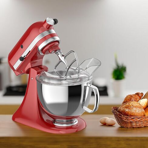 Pouring Shield for KitchenAid 4.5-5QT Mixer Bowl(Stainless Steel, Glass, Ceramic) - Secure Fit Splash Guard for KitchenAid Tilt-Head Stand Mixers and Dishwasher Safe in Kuwait