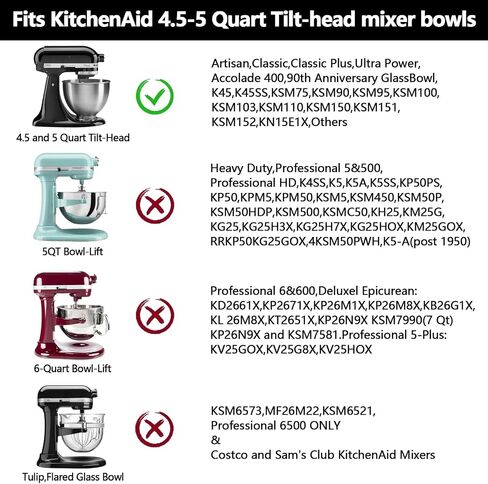 Flex Edge Beater for KitchenAid 4.5/5 QT Tilt Head Stand Mixer Fits 4.5-5 Quart Bowls,With Silicone Edges For Kitchen Aid Accessories and Attachments,Black in Saudi Arabia