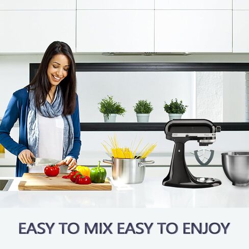 Flex Edge Beater for KitchenAid 4.5/5 QT Tilt Head Stand Mixer Fits 4.5-5 Quart Bowls,With Silicone Edges For Kitchen Aid Accessories and Attachments,Black in Saudi Arabia