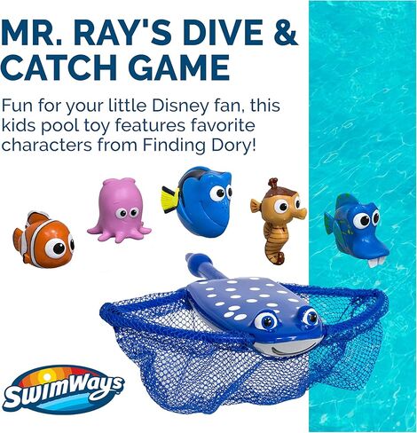 SwimWays Gabby's Dollhouse Dive n Catch Game, Swimming Pool Accessories & Kids Pool Toys, Pool Party Supplies & Water Toys for Kids Aged 5 & Up in Saudi Arabia