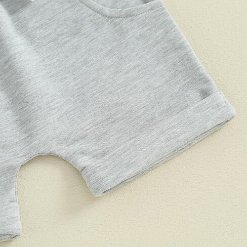 Toddler Baby Boy Clothes Mamas Little Boy Summer Outfit Short Sleeve Letter T Shirt Tops Newborn Rolled Shorts Set in Saudi Arabia