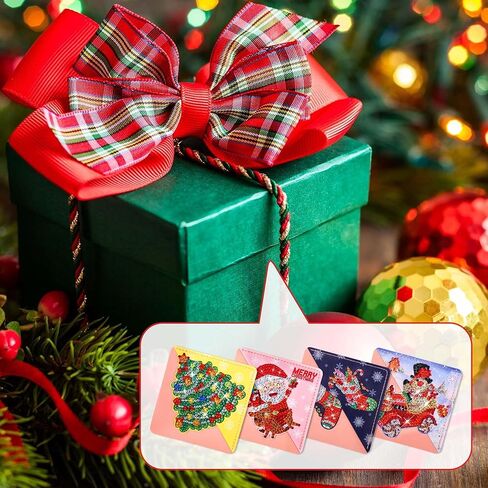BSRESIN Christmas Diamond Art Bookmarks, 4 PCS Cute Diamond Art Bookmarks for Book Lovers, Christmas Gift DIY Diamond Art Accessories, Diamond Art Kits for Adults in Kuwait