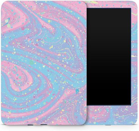 MightySkins Skin Compatible with Amazon Kindle 6-inch 11th Gen (2022) Full Wrap - Cotton Candy Swirl | Protective, and Unique Vinyl Decal wrap Cover | Easy to Apply | Made in The USA in Saudi Arabia