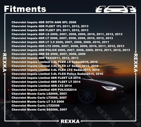 10 قطع من Rexka مثبت مشبك تثبيت المصباح الأمامي متوافق مع GM Impala وMonte Carlo in Saudi Arabia