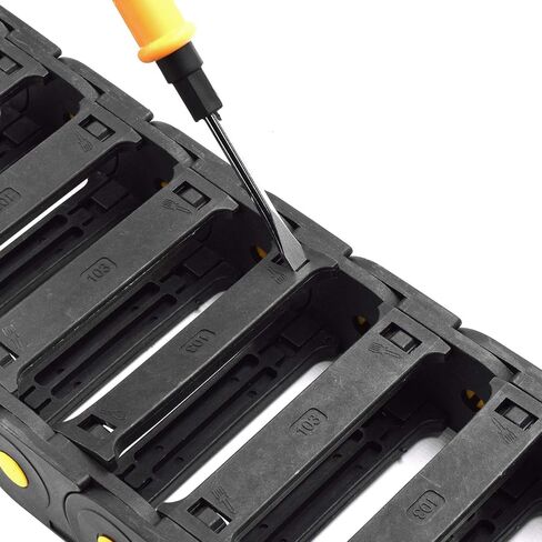 Plastic Drag Chain Cable Carrier Open Type with End Connectors R150 30 x 103mm L1000mm for Electrical CNC Router Machines in Saudi Arabia