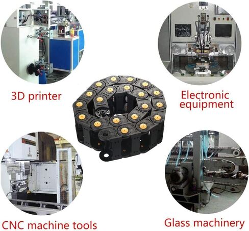Heyiarbeit R100 Cable Drag Chain 1Meter Carrier Drag Chain Cable Wire 35x100mm with End Connectors Open Type for Electrical Machines CNC in Saudi Arabia