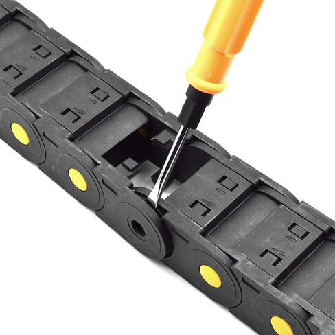 Plastic Drag Chain Cable Carrier Closed Type with End Connectors R75 25 x 38mm L1000mm for Electrical CNC Router Machines in Saudi Arabia