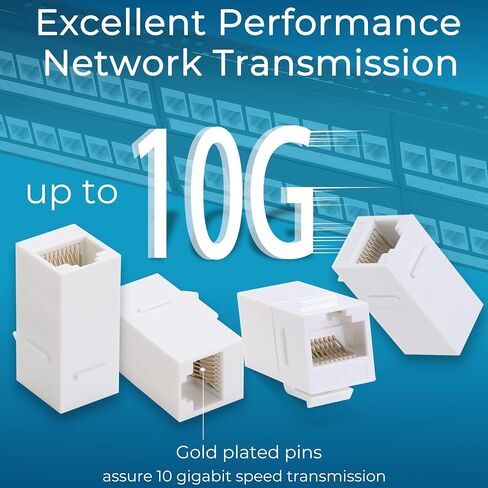 Rapink Patch Panel 24 Port Cat6 with Inline Keystone 10G Support, Pass-Thru Coupler Patch Panel UTP 19-Inch with Removable Back Bar, 1U Network Panel for Cat6, Cat5e, Cat5 Cabling in Kuwait