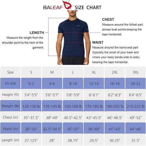 BALEAF Men's Running Workout Shirts Short Sleeve Athletic T-Shirt Quick Dry in Kuwait