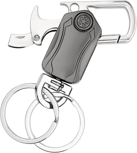 سلاسل مفاتيح لمفاتيح السيارة - سلسلة مفاتيح معدنية، سلسلة مفاتيح سيارة شديدة التحمل للرجال والنساء، قابلة للدوران 360 درجة، فتاحة زجاجات، سبينر، سلاسل مفاتيح سيارة متعددة الوظائف in Kuwait