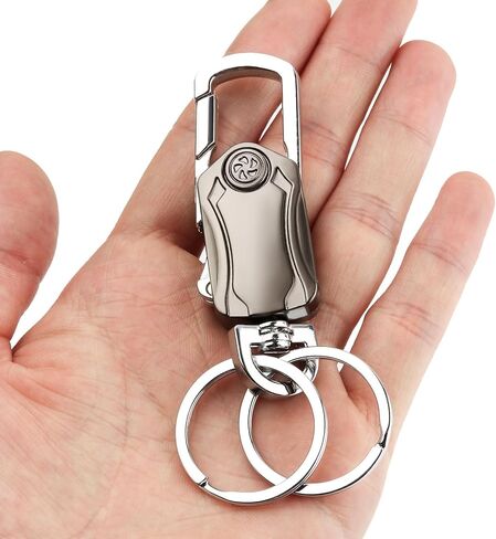 سلاسل مفاتيح لمفاتيح السيارة - سلسلة مفاتيح معدنية، سلسلة مفاتيح سيارة شديدة التحمل للرجال والنساء، قابلة للدوران 360 درجة، فتاحة زجاجات، سبينر، سلاسل مفاتيح سيارة متعددة الوظائف in Kuwait