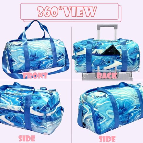 Dance Bag Girls Duffle Bag Girls Sleepover Overnight Weekender Bag Girls Cheer Bag Girls Gym Gymnastics Bag with Shoe Compartment and Wet Pocket in Saudi Arabia