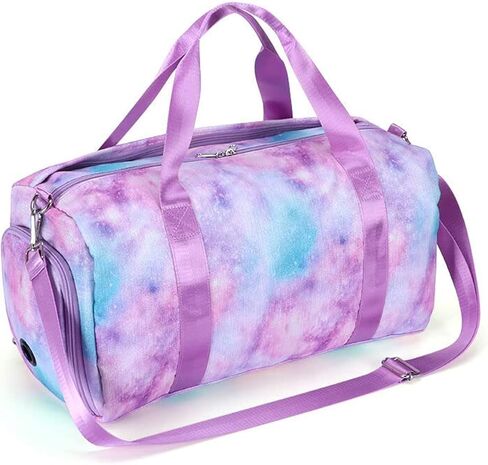 Dance Bag Girls Duffle Bag Girls Sleepover Overnight Weekender Bag Girls Cheer Bag Girls Gym Gymnastics Bag with Shoe Compartment and Wet Pocket in Saudi Arabia