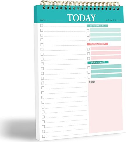 مفكرة قائمة المهام - قائمة المهام للعمل مع 52 ورقة، 6.9 بوصة × 9.9 بوصة، دفتر قائمة المهام، لوحة ملاحظات يومية غير مؤرخة، مخطط قائمة المهام، منظم دفتر الملاحظات المرجعي in Kuwait